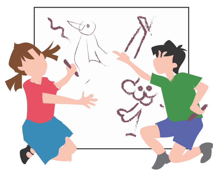 image of kids drawing